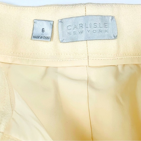 $365 Carlisle New York Creme Beige 100% Wool Luxury Dress Pants Women's Size 6 - Picture 11 of 13